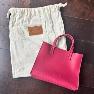 NEW Parker Clay Avila Leather Mini Tote Bag Fuscia
